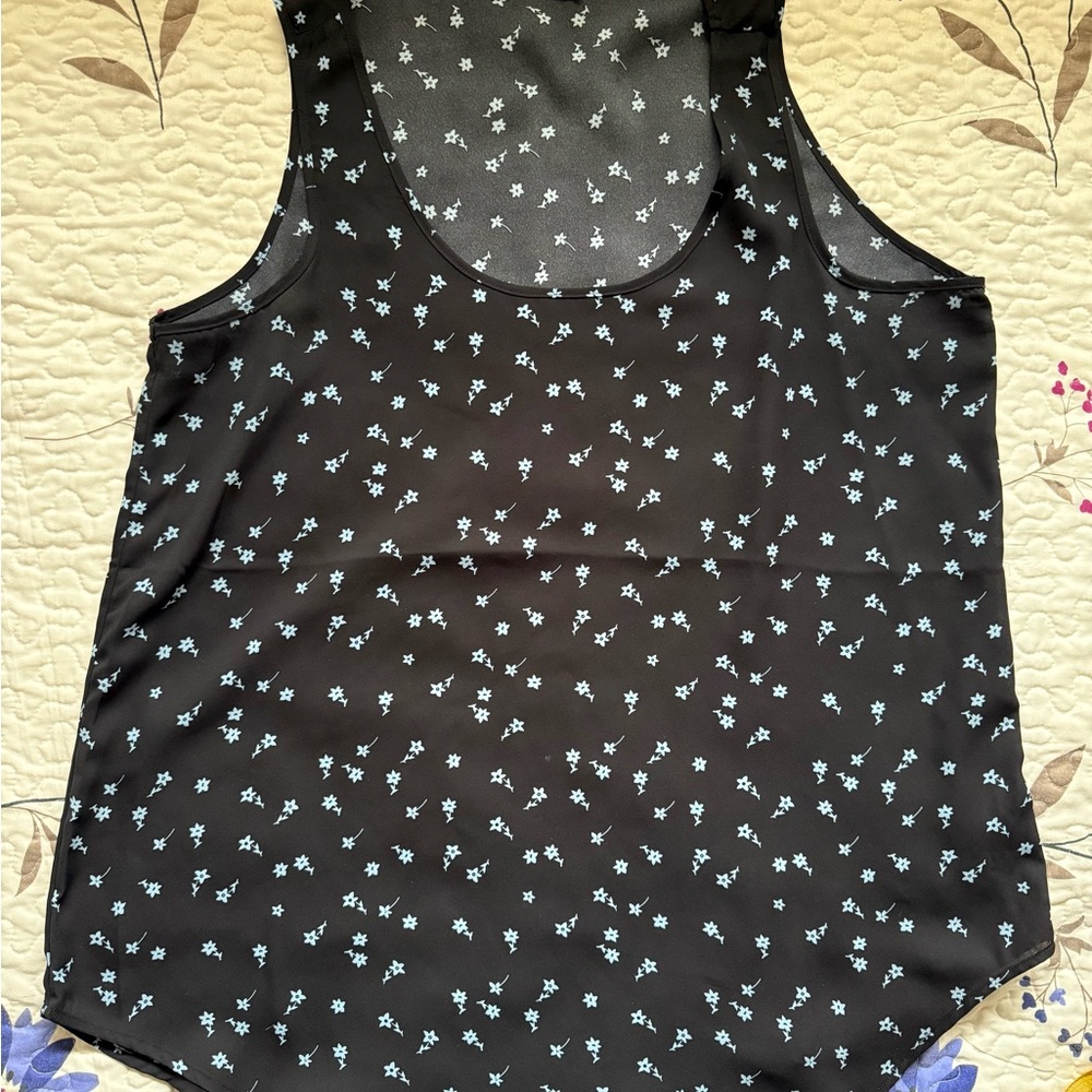 Ricki's Black Floral Tank Top